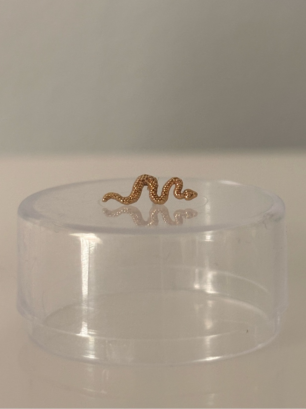 14k Gold Snake Threadless End